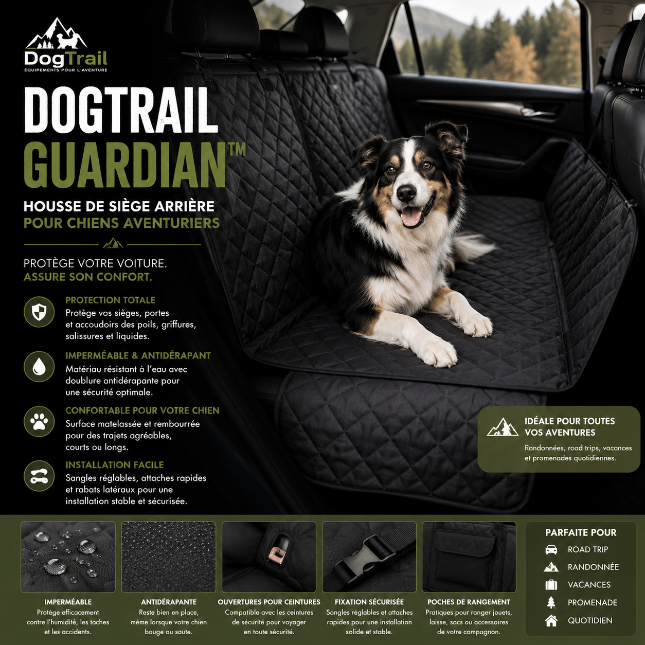 Housse pour voiture DogTrail Guardian™